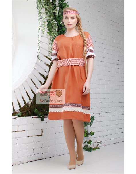 Linen Dress Russian Forest Fairy Tale