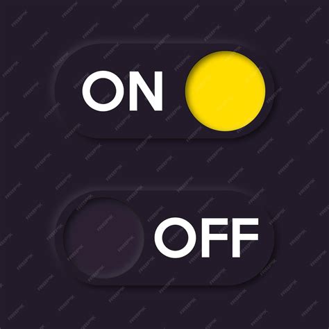 Premium Vector Icon On And Off Toggle Switch Button Ui Ux For Mobile