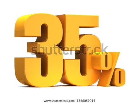 Gold 35 Percent Off 3d Sign Stock Illustration 1366059014 Shutterstock