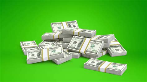 Dollar Money Stacks Falling Green Screen Youtube