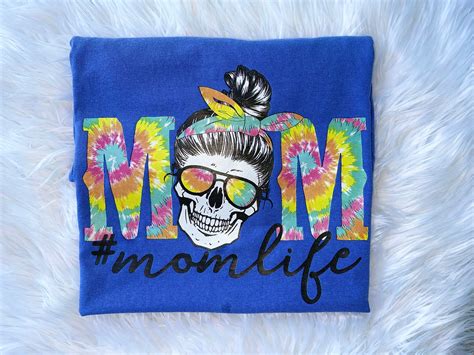 Tie Dye Mom Life Mom Shirt Womans Shirt Graphic Tee Etsy Uk