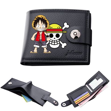 Anime Wallet Cartoon Two Flold Wallet One Piece Wallet Card Holder