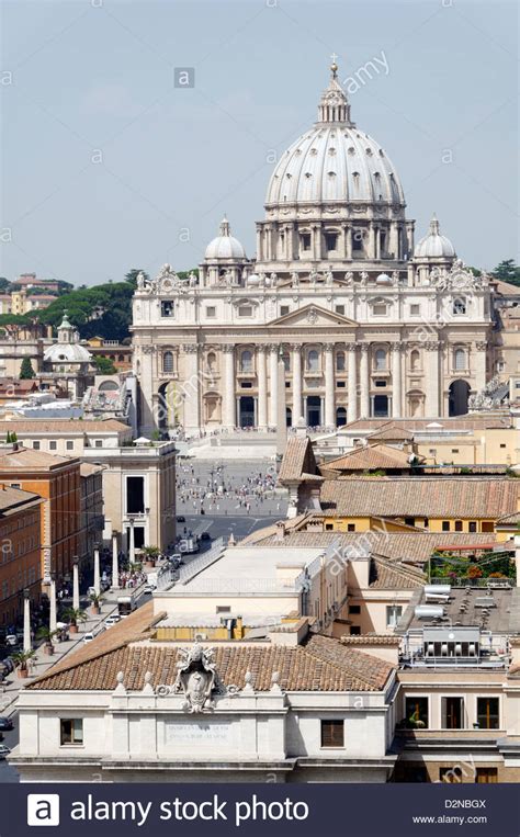 Rome Vatican Italy View Of The Magnificent Saint Peters Basilica