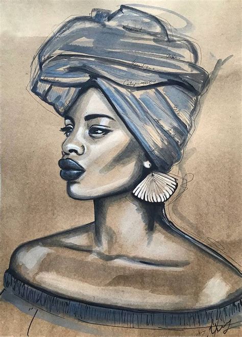 African Queen N7 Painting By Leysan Khasan African Art Paintings