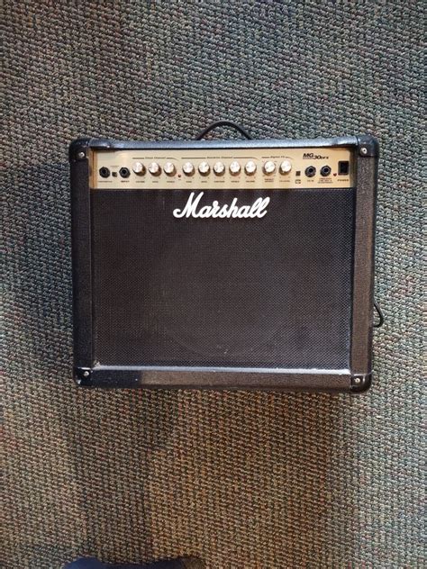 Marshall Amps Mg30dfx Guitar Combo Amplifier Black Ebay