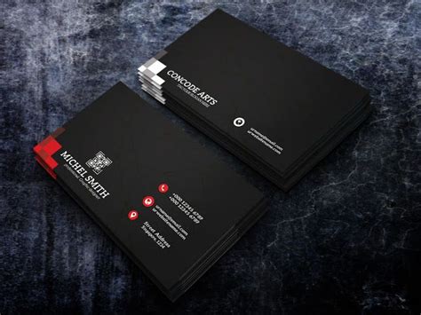 Free Download Black Color Professional Business Cards Vol 100