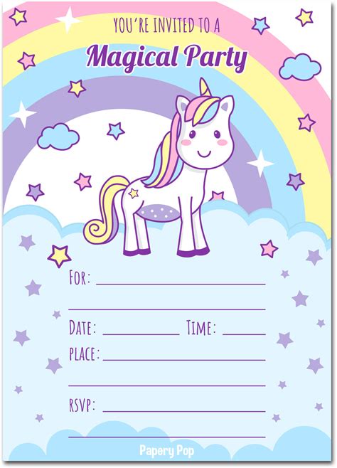Free Printable Unicorn Birthday Cards