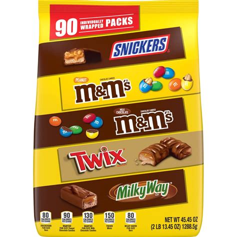 Buy Mandms Milk Chocolate Mandms Peanut Snickers Twix And Milky Way