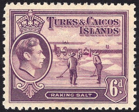 Turks Caicos Islands D Mauve Sg Unmounted Mint Light Gum