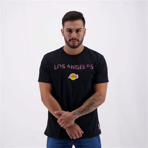The los angeles lakers are an american professional basketball team based in los angeles. Camiseta NBA Los Angeles Lakers Sunset City Preta ...