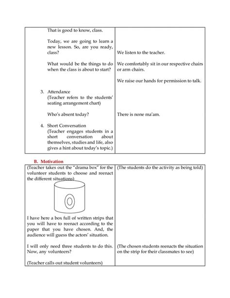 Detailed Lesson Plan Creative Nonfiction Drama