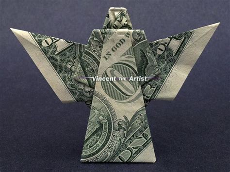 Angel Money Origami Dollar Bill Art