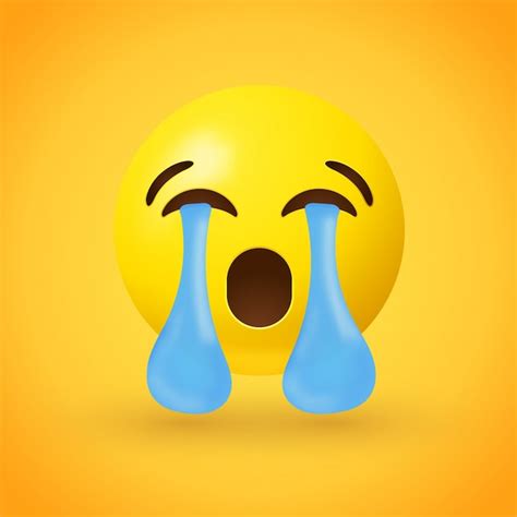 Premium Vector Crying Out Loud Emoji Illustration