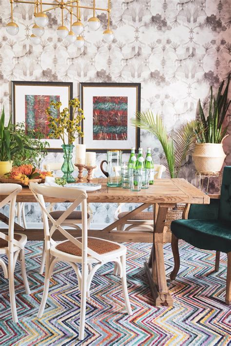 Modern Bohemian Summer Decorating For The Dining Room