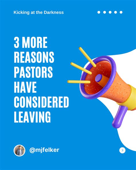 3 More Reasons Pastors Are Considering Leaving