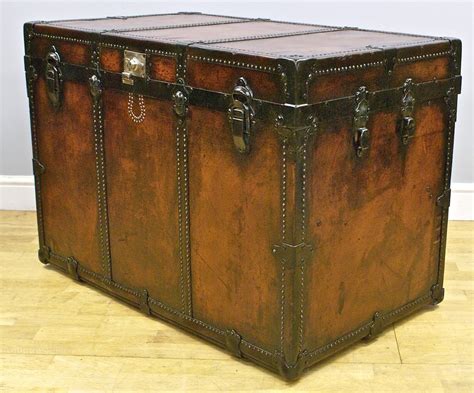 Antiques Atlas A 1930s Leather Steamer Trunk