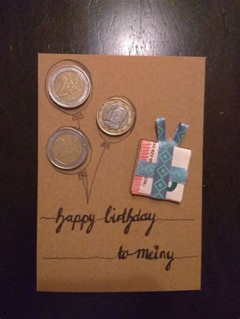 Geburtstagskarte Mit Geldgeschenk Gutschein Geschenke Geschenke
