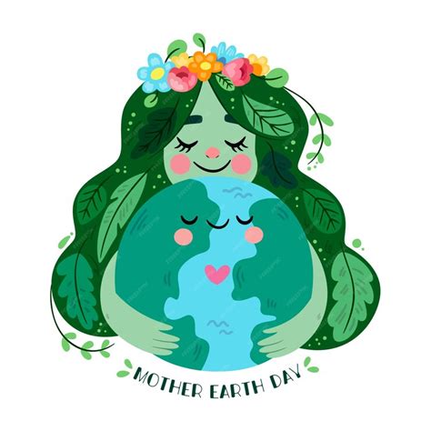 Free Vector Flat Design Mother Earth Day Concept