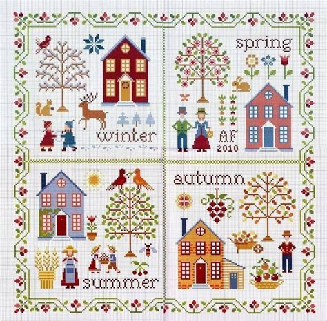 Browse by theme and level to find the design of your dreams! Four seasons cross stitch embroidery - if you follow the link (...at this link!) it will at ...