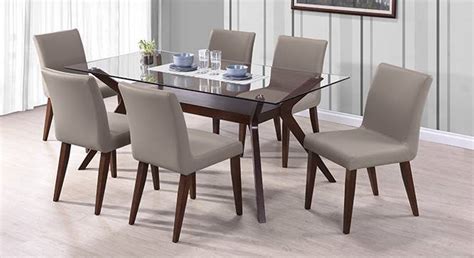 There needs to be sufficient dining space. Wesley - Persica(Leatherette) 6 Seater Glass Top Dining ...