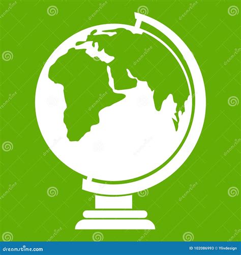 Globe Icon Green Stock Vector Illustration Of Dictionary 102086993