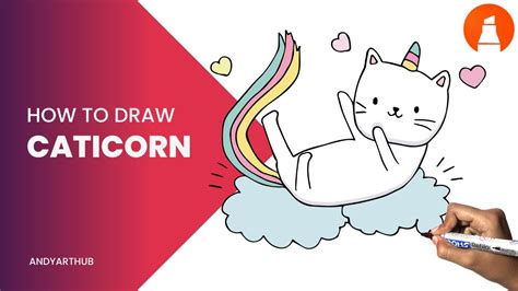 How To Draw A Caticorn Easy Andy Art Hub Youtube