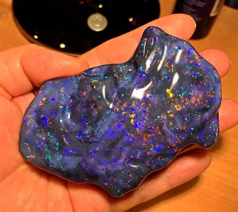 Stunning Black Opal From Australia Photo Cody Opal Crystals And