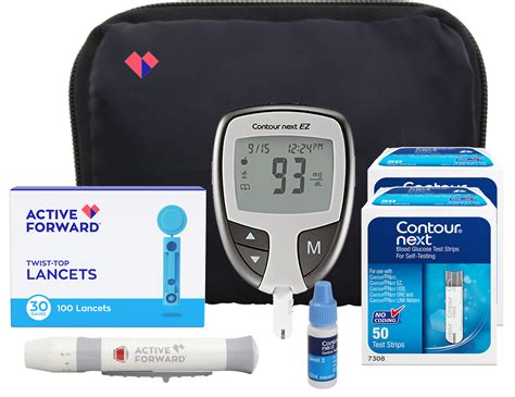 Contour NEXT EZ Diabetes Testing Kit | Contour NEXT EZ Blood Glucose Meter, 100 Contour NEXT 