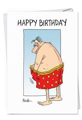 Happy birthday greeting cards for a boy, girl, kids or adults. Firm Grip Naughy Funny Mean Card Bucella