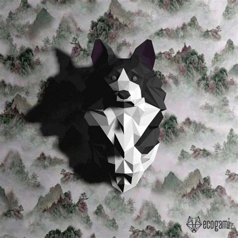 Make Your Own Papercraft Wolf By Ecogami