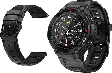 Eigiis Military Smart Watches For Men Waterproof Outdoor Activity Trackers Pedometer Stopwatch