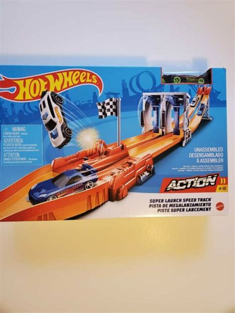 Hot Wheels Action Super Launch Speed Track Race Set Playset Bgj26 For