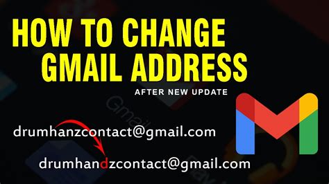 How To Change Gmail Address Change Email Tutorial Youtube