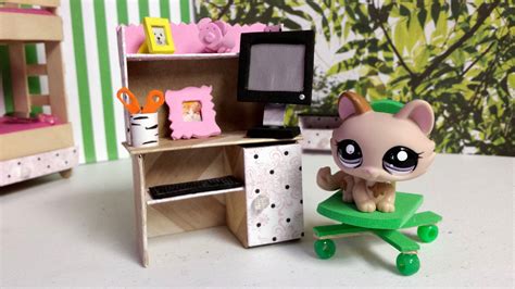 How To Make A Tiny Computer Desk Easy Lps Doll Diy Lps Crafts Diy