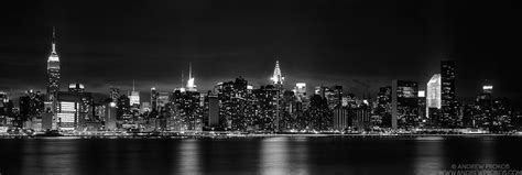 Panoramic Skyline Of Midtown Manhattan At Night Hd Black And White