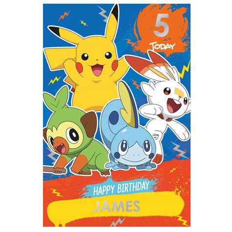 Buy Official Pokémon Happy Birthday Card With Stickers Danilo