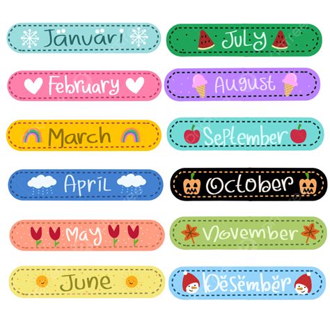 Month Name Png Vector Psd And Clipart With Transparent Background