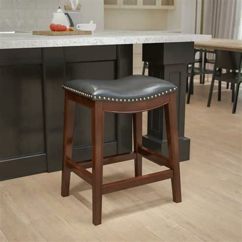 Flash Furniture 26 High Backless Cappuccino Wood Counter Height Stool