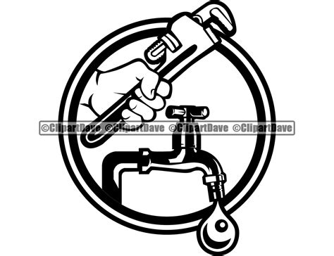 Plumb Plumbing Svg Design Logo Leaky Faucet Home House Repair Etsy