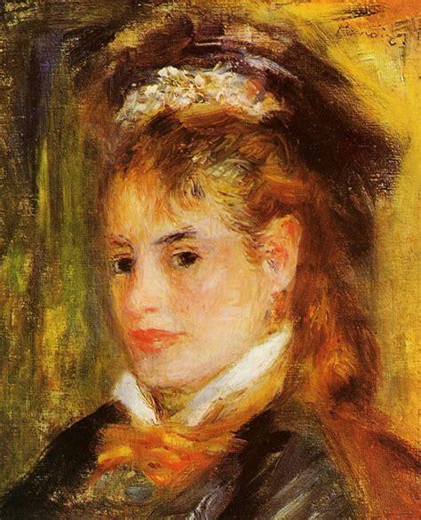 Portrait Of A Young Woman 1876 Painting Pierre Auguste Renoir Oil