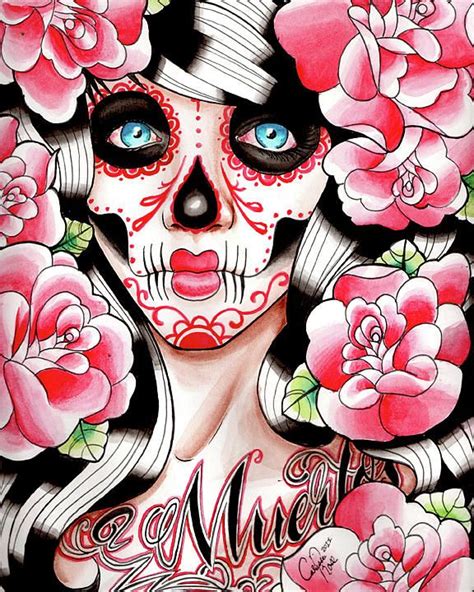 Fever By Carissa Rose Stevens Sugar Skull Girl Rose Art Art