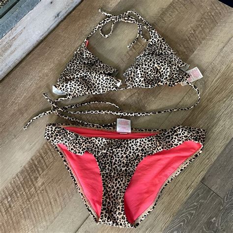 Xhilaration Swim Cheetah Print Ruffle Bikini Poshmark