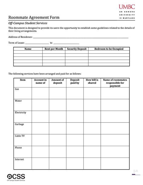 40+ Free Roommate Agreement Templates & Forms (Word, PDF)