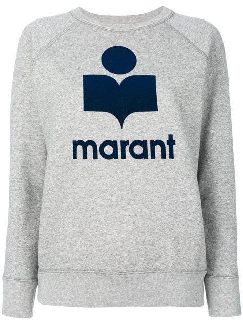 Étoile Isabel Marant Knitted Sweater With Logo In Gray Lyst