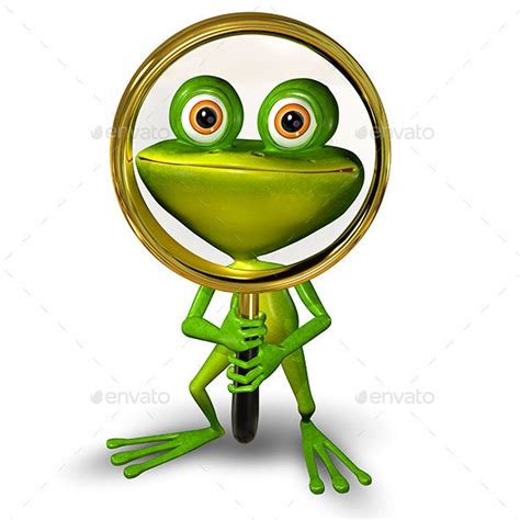 Frog With A Magnifying Glass By Brux Graphicriver