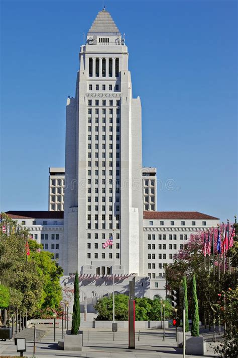 The Iconic Los Angeles City Hall Stock Photo Image Of Angeles