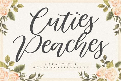 Cuties Peaches Beautiful Modern Calligraphy Font Free Fonts Script