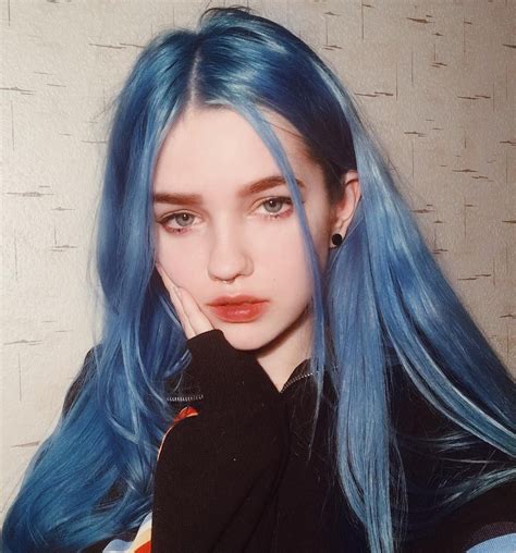 Repost ️ ️ ️stunning Blue Hair Syntheticwigs Bluehair Aesthetic
