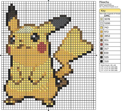 Pokémon En Punto De Cruz Pikachu Cross Stitch Pikachu Cross Stitch Pattern Pokemon Cross