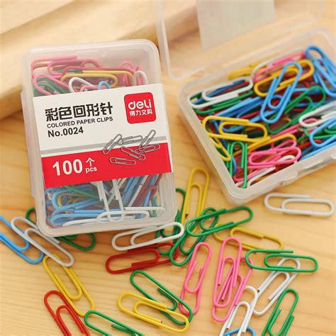 Pcs Box Metal Paper Clips The Color Sorting Clips Office Supplies Student Stationery In